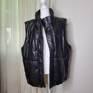 Leather Puffer Vest